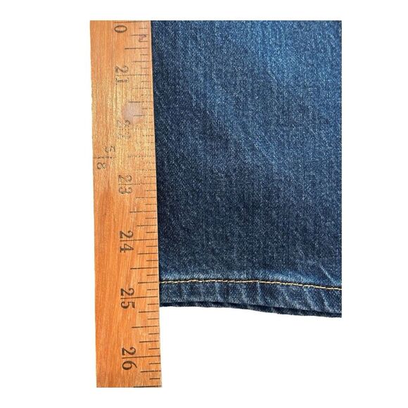 HM &Denim Jeans Womens 12 Blue Cropped Wide Leg High Waist Dark Wash - Picture 6 of 10
